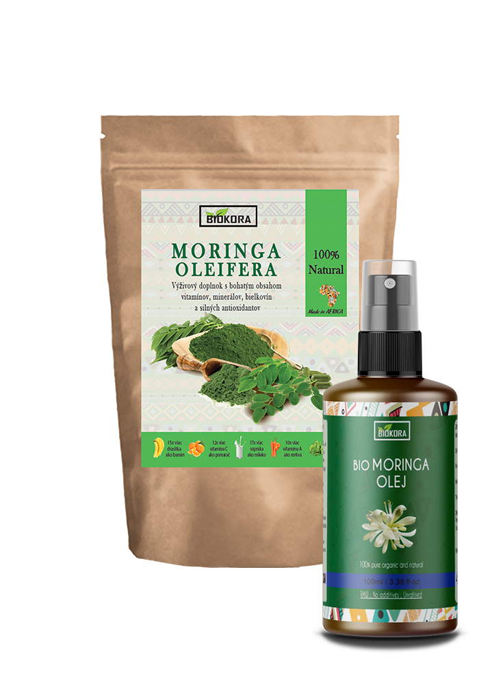 Bio Moringový (Moringa) olej + prášok